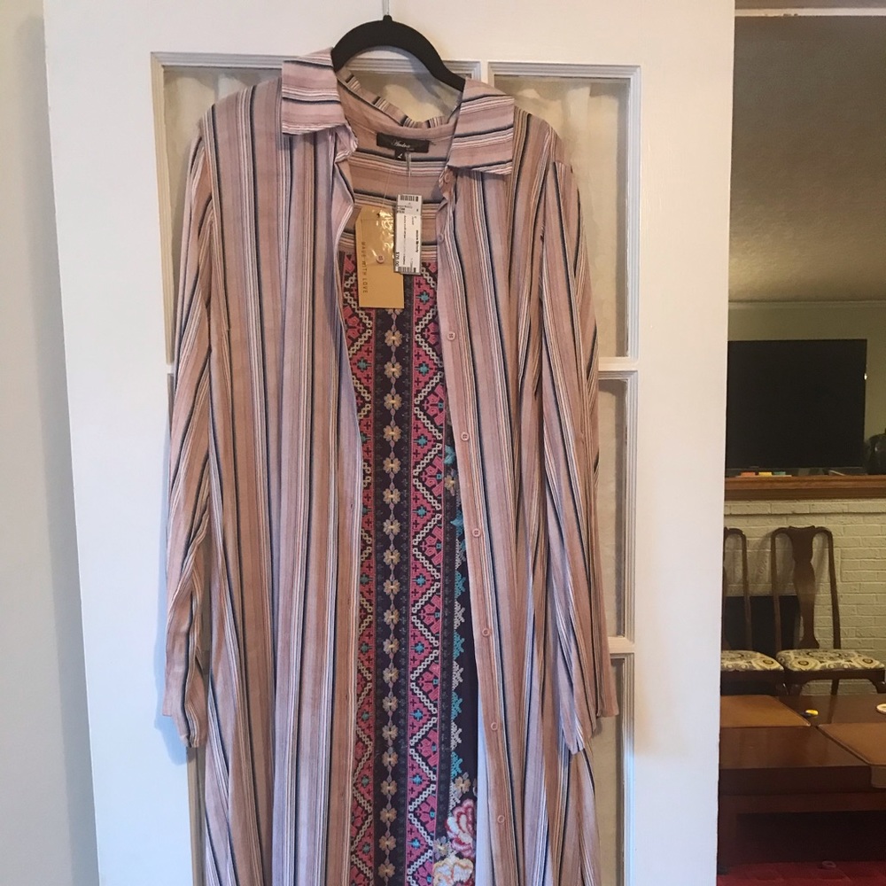 Andree Embroidered Stripe Dress